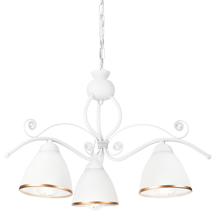 Hanglamp aan een ketting RETRO II 3xE27/60W/230V wit