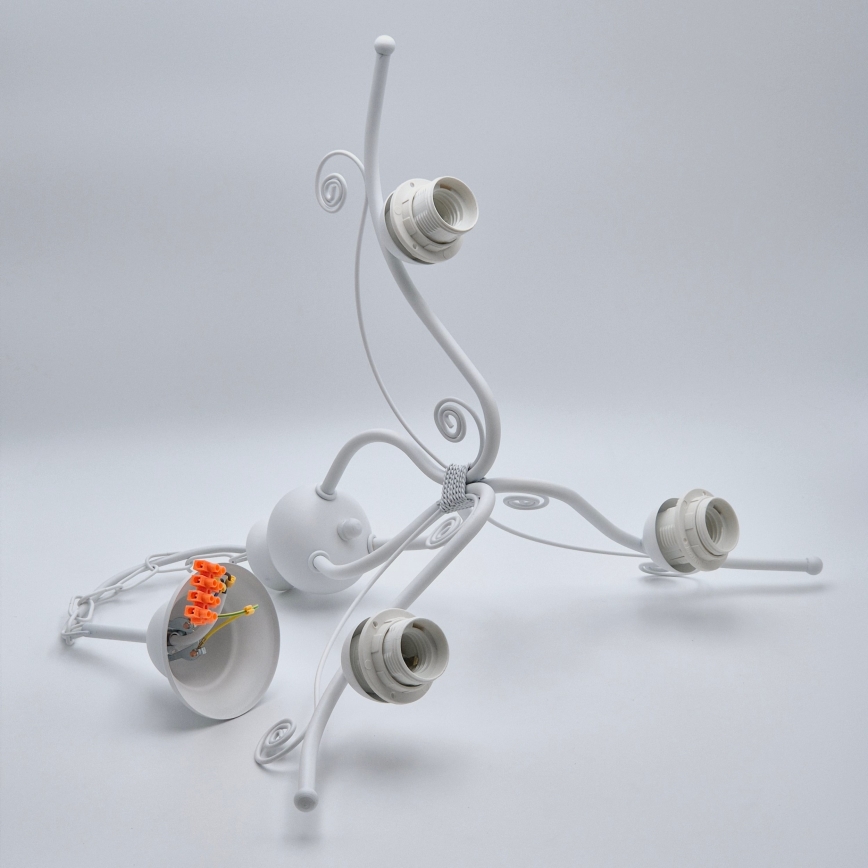 Hanglamp aan een ketting RETRO II 3xE27/60W/230V wit