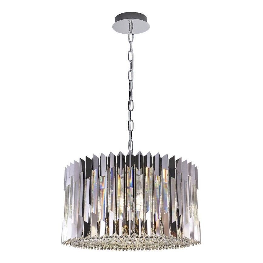 Hanglamp aan een ketting RITZ 12xE14/40W/230V diameter 54 cm glanzend chroom