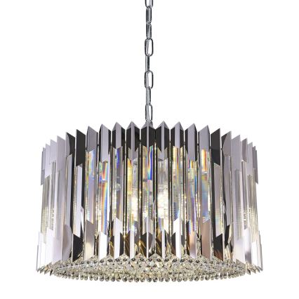 Hanglamp aan een ketting RITZ 12xE14/40W/230V diameter 54 cm glanzend chroom