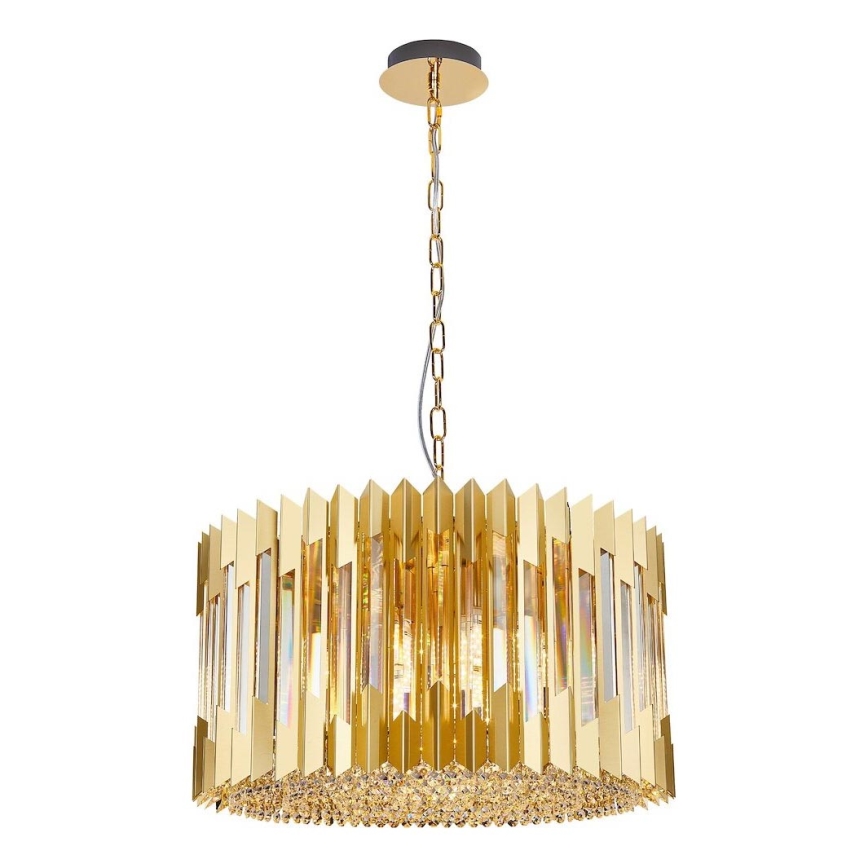 Hanglamp aan een ketting RITZ 12xE14/40W/230V diameter 54 cm goud