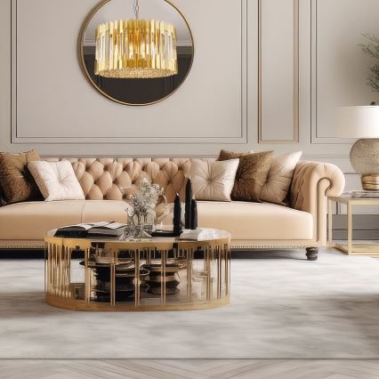 Hanglamp aan een ketting RITZ 12xE14/40W/230V diameter 54 cm goud