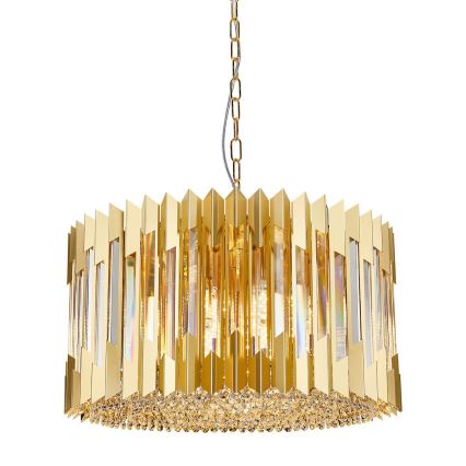 Hanglamp aan een ketting RITZ 12xE14/40W/230V diameter 54 cm goud
