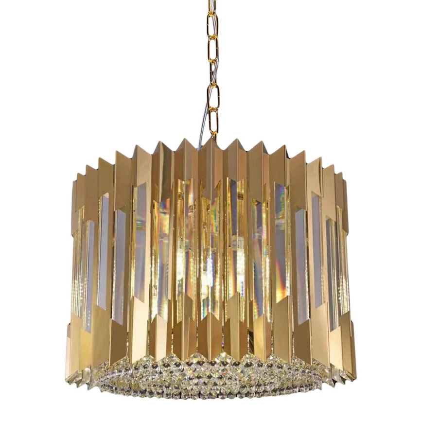 Hanglamp aan een ketting RITZ 7xE14/40W/230V diameter 42 cm goud