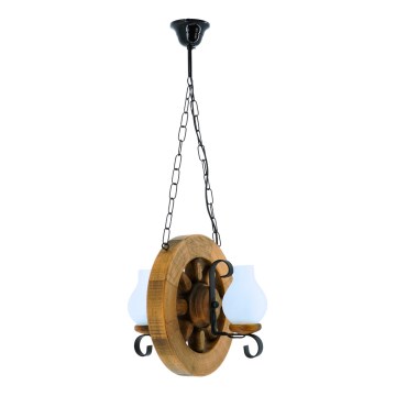 Hanglamp aan een ketting ROATA 2xE14/40W/230V beuken - FSC gecertificeerd