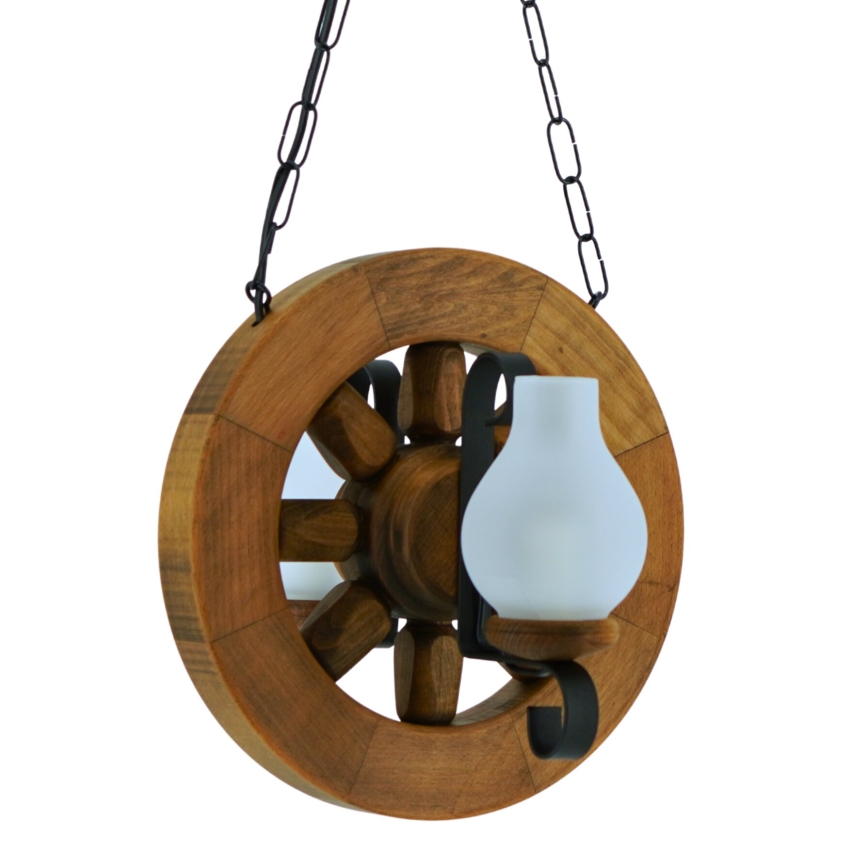 Hanglamp aan een ketting ROATA 2xE14/40W/230V beuken - FSC gecertificeerd