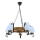 Hanglamp aan een ketting ROATA 5xE14/40W/230V diameter 30 cm beuken - FSC gecertificeerd