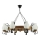 Hanglamp aan een ketting ROATA 8xE14/40W/230V diameter 70 cm beuken - FSC gecertificeerd