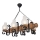 Hanglamp aan een ketting RUSTIC 6xE14/40W/230V beuken - FSC gecertificeerd