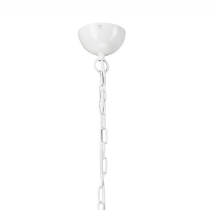 Hanglamp aan een ketting TIFFANY 10xE27/60W/230V wit