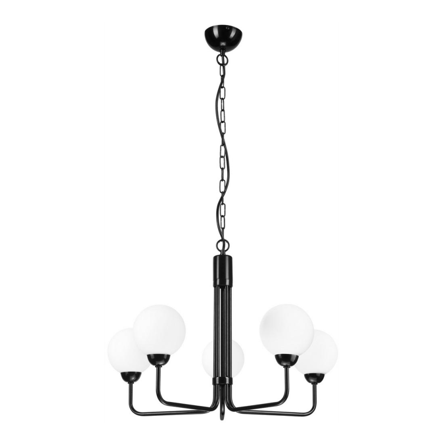 Hanglamp aan een ketting TIFFY 5xG9/5W/230V zwart