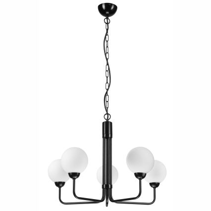 Hanglamp aan een ketting TIFFY 5xG9/5W/230V zwart