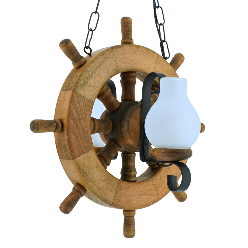 Hanglamp aan een ketting TIMONA 2xE14/40W/230V beuken - FSC gecertificeerd