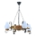 Hanglamp aan een ketting TIMONA 4xE14/40W/230V beuken - FSC gecertificeerd