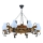 Hanglamp aan een ketting TIMONA 8xE14/40W/230V beuken - FSC gecertificeerd