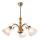 Hanglamp aan een ketting TULIPAN 3xE27/60W/230V beuken