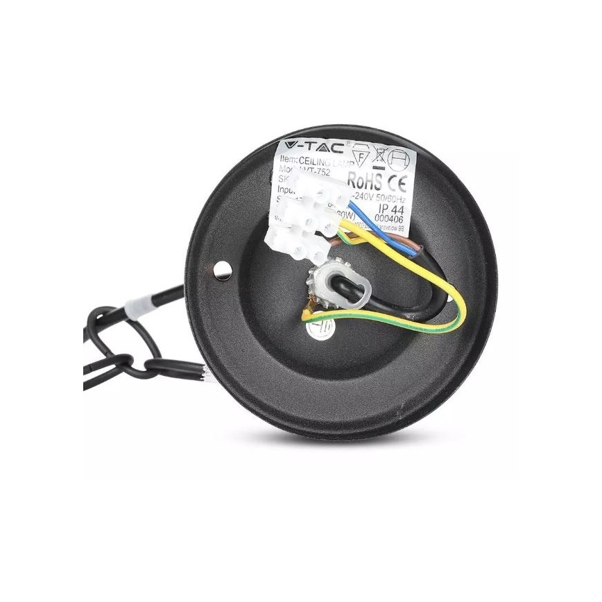 Hanglamp aan een ketting voor Buiten 1xE27/40W/230V IP44 zwart