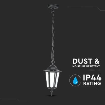 Hanglamp aan een ketting voor Buiten 1xE27/40W/230V IP44 zwart