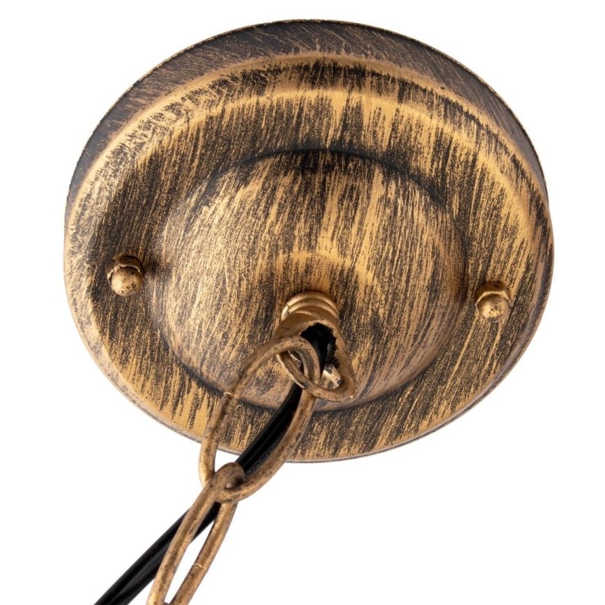 Hanglamp aan een ketting voor Buiten 1xE27/60W/230V goud IP44