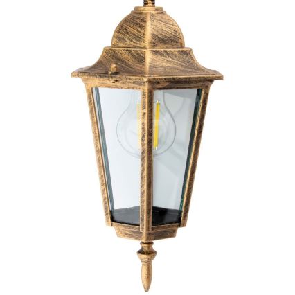 Hanglamp aan een ketting voor Buiten 1xE27/60W/230V goud IP44