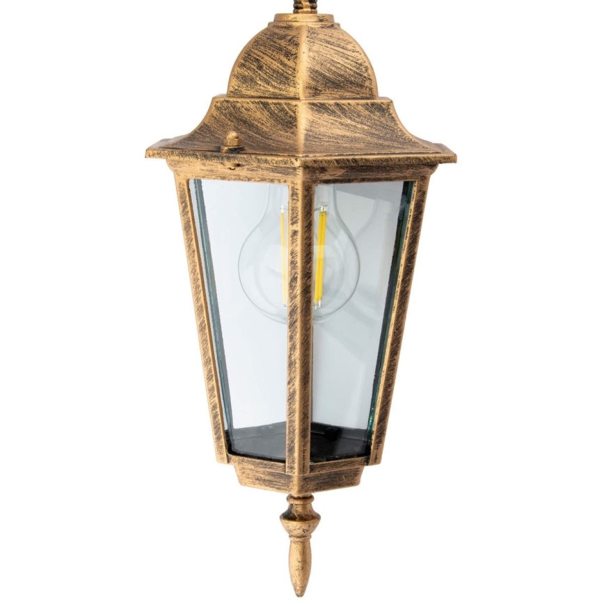 Hanglamp aan een ketting voor Buiten 1xE27/60W/230V goud IP44
