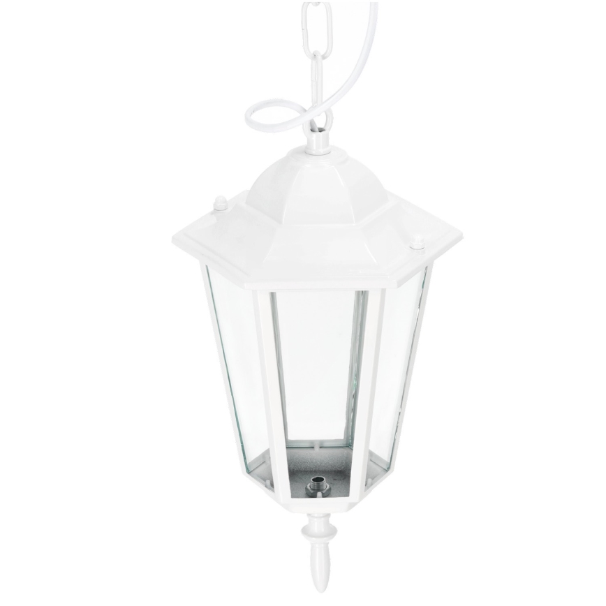 Hanglamp aan een ketting voor buiten 1xE27/60W/230V IP44 wit