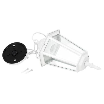 Hanglamp aan een ketting voor buiten 1xE27/60W/230V IP44 wit