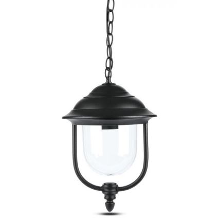 Hanglamp aan een ketting voor buiten 1xE27/60W/230V IP44 zwart