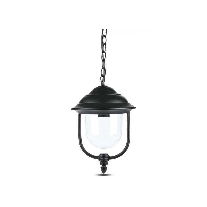 Hanglamp aan een ketting voor buiten 1xE27/60W/230V IP44 zwart
