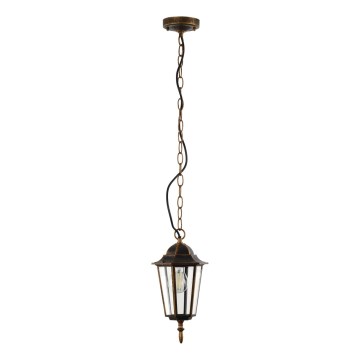 Hanglamp aan een ketting voor buiten ARRAIA 1xE27/15W/230V IP44 brons patina