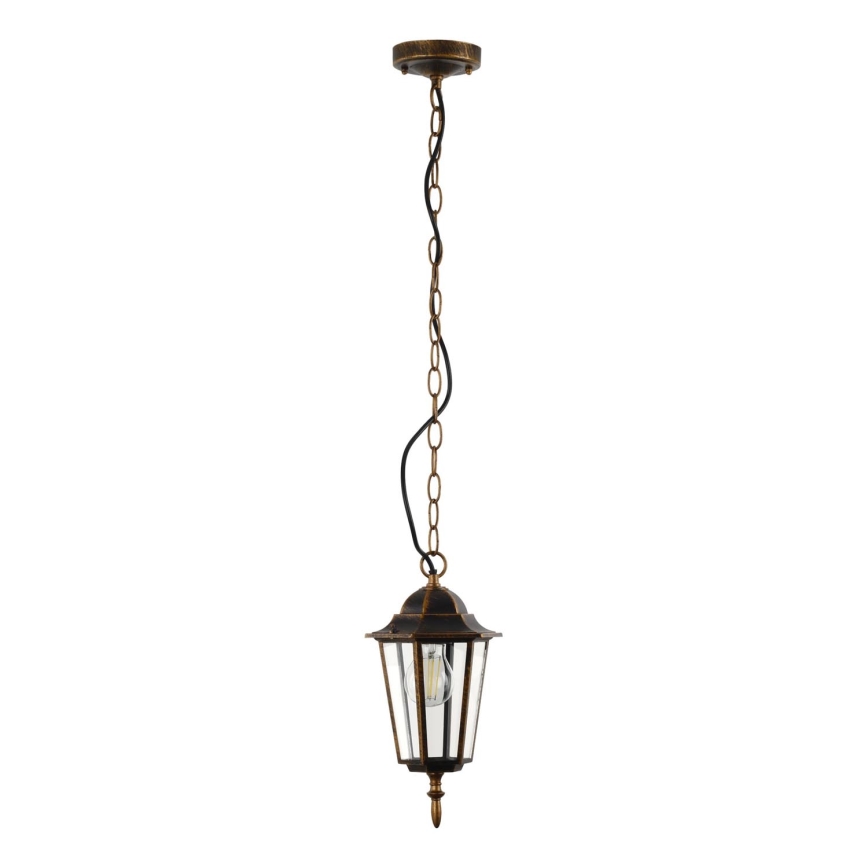 Hanglamp aan een ketting voor buiten ARRAIA 1xE27/15W/230V IP44 brons patina