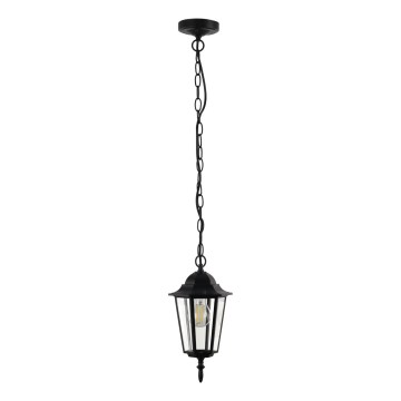 Hanglamp aan een ketting voor buiten ARRAIA 1xE27/15W/230V IP44 zwart