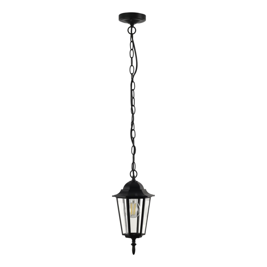 Hanglamp aan een ketting voor buiten ARRAIA 1xE27/15W/230V IP44 zwart