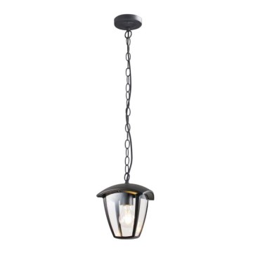 Hanglamp aan een ketting voor buiten SURVA 1xE27/60W/230V IP44 zwart