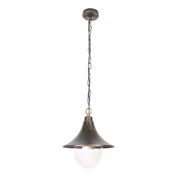 Hanglamp aan een ketting voor buiten TALEZ 1xE27/15W/230V IP44 brons patina