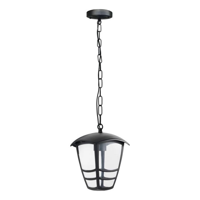 Hanglamp aan een ketting voor buiten TEVIO 1xE27/60W/230V IP54 zwart