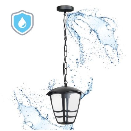 Hanglamp aan een ketting voor buiten TEVIO 1xE27/60W/230V IP54 zwart