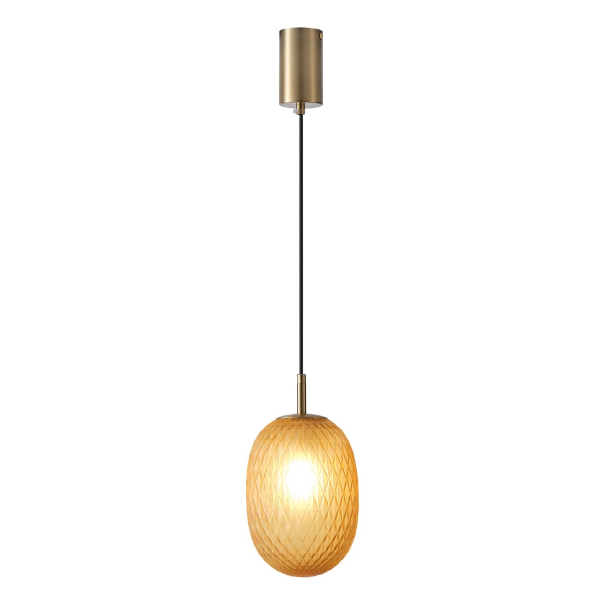Hanglamp aan een koord 1xE14/25W/230V bruin pr. 15 cm