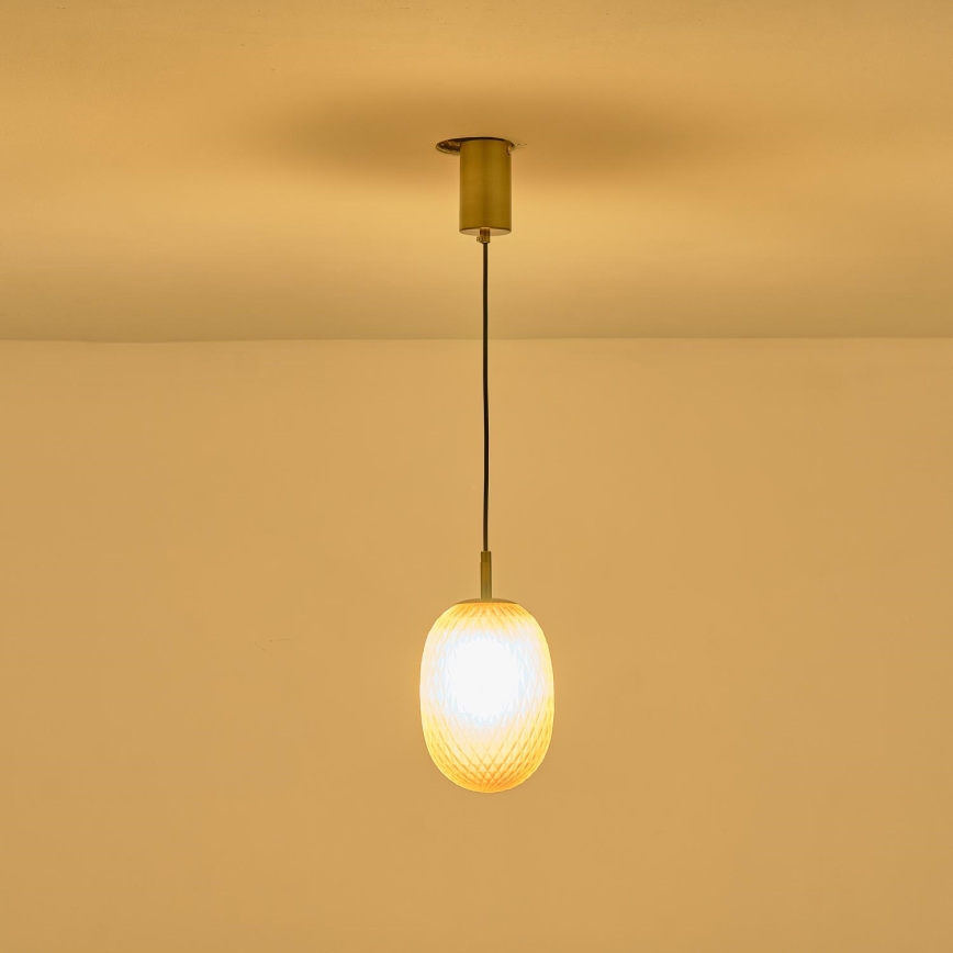 Hanglamp aan een koord 1xE14/25W/230V bruin pr. 15 cm