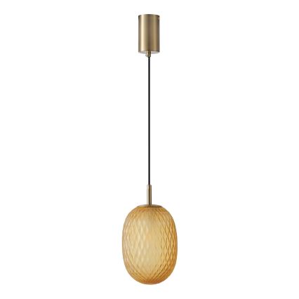 Hanglamp aan een koord 1xE14/25W/230V bruin pr. 15 cm