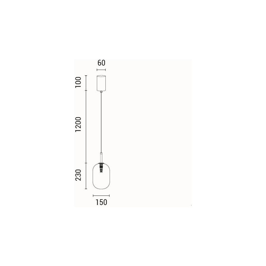 Hanglamp aan een koord 1xE14/25W/230V bruin pr. 15 cm