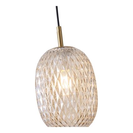 Hanglamp aan een koord 1xE14/25W/230V doorzichtig diameter 15 cm