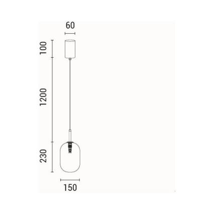 Hanglamp aan een koord 1xE14/25W/230V wit diameter 15 cm