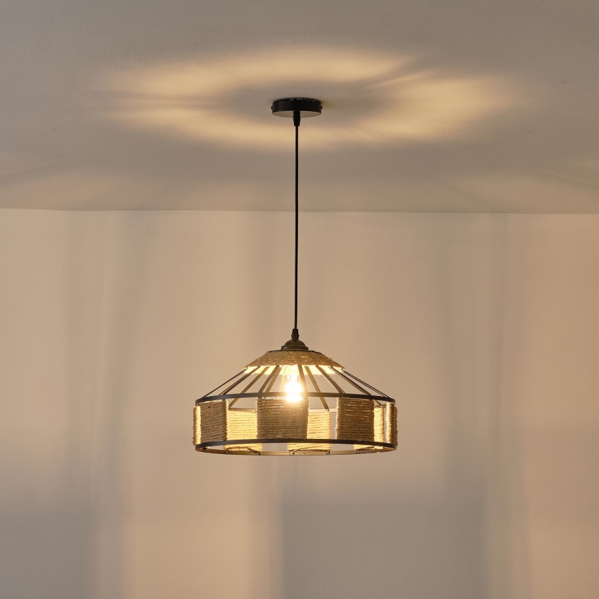 Hanglamp aan een koord 1xE27/15W/230V beige
