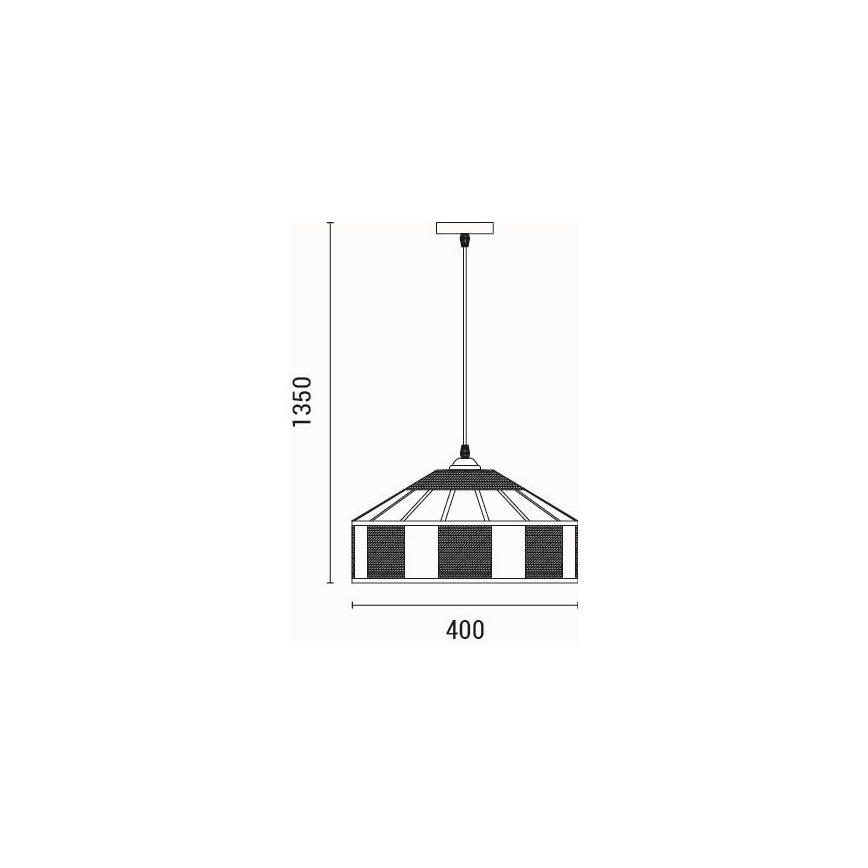 Hanglamp aan een koord 1xE27/15W/230V beige