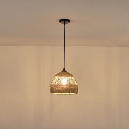 Hanglamp aan een koord 1xE27/15W/230V beige
