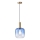 Hanglamp aan een koord 1xE27/15W/230V blauw/gerookt diameter 20 cm