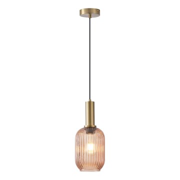Hanglamp aan een koord 1xE27/15W/230V bruin pr. 13 cm