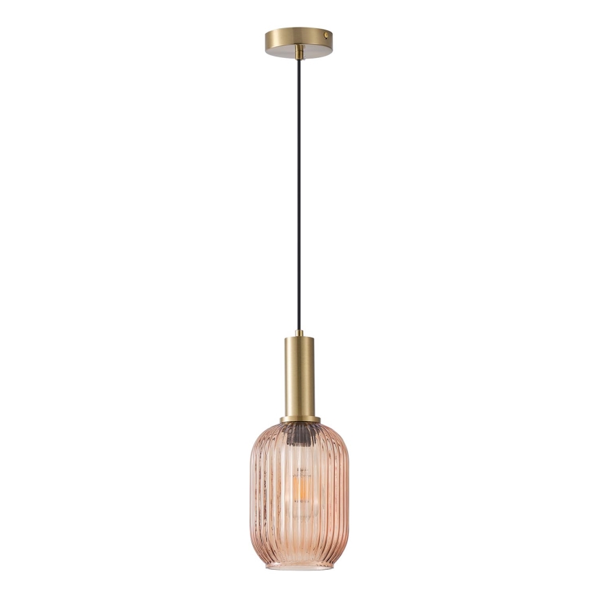 Hanglamp aan een koord 1xE27/15W/230V bruin pr. 13 cm