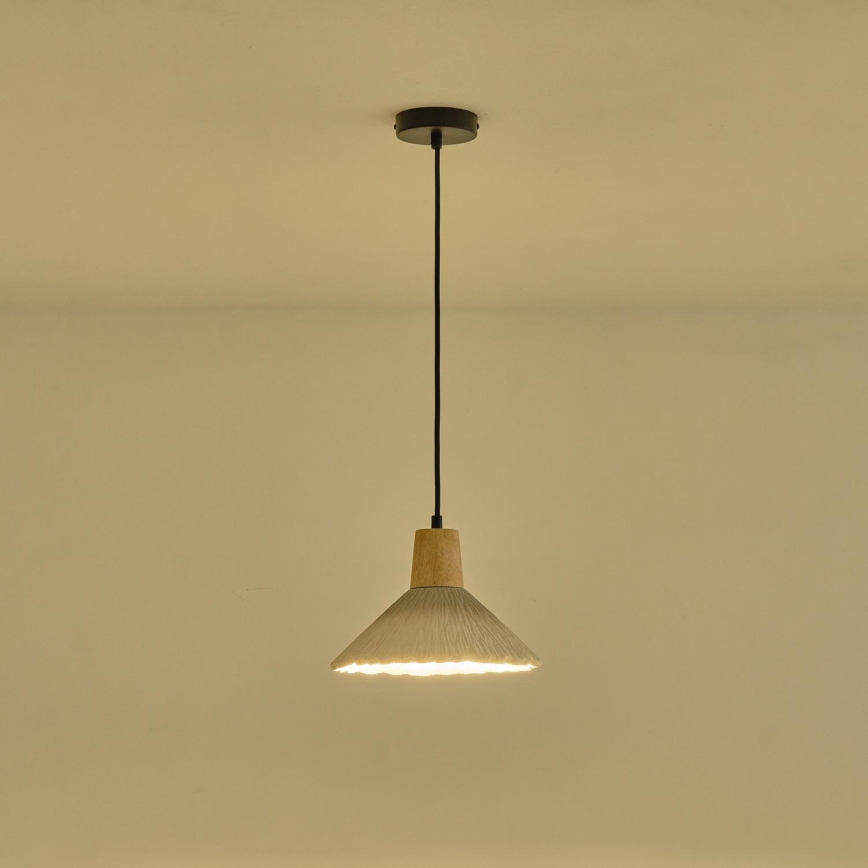 Hanglamp aan een koord 1xE27/15W/230V crème